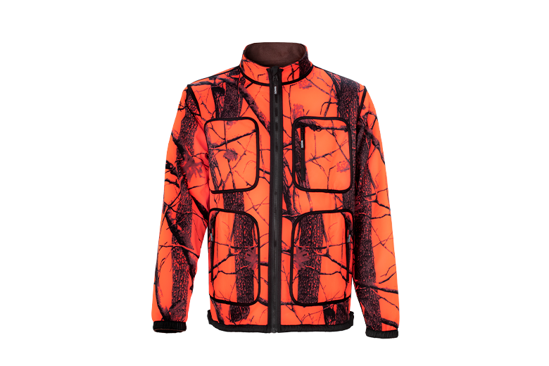 CHAQUETA POLAR REVERSIBLE JABATO CAMO NARANJA/MARRON GAMO