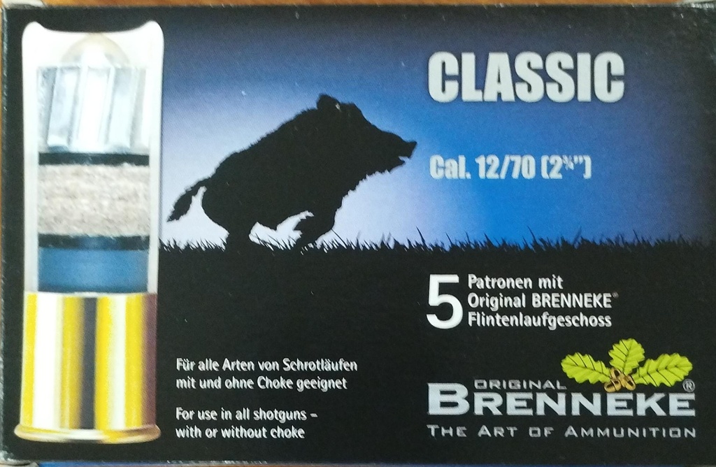CARTUCHO BALA BRENNEKE CAL.12/70 CLASSIC