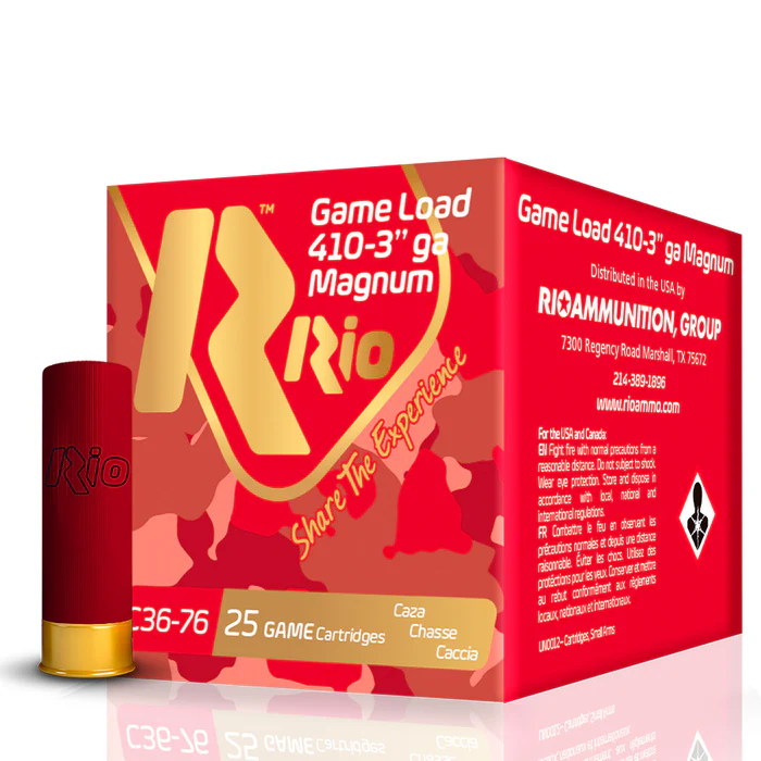 Cartuchos de caza RIO Game Load Magnum Calibre 36-76 (19GR)