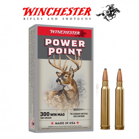 BALA WINCHESTER POWER POINT 300 WIN MAG 180grs