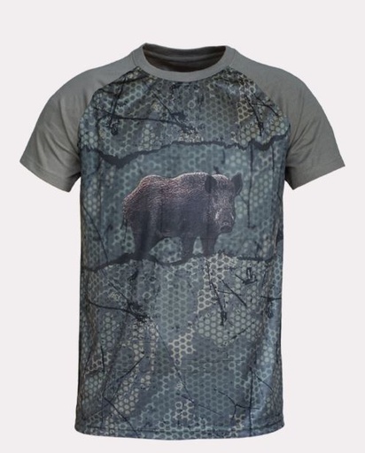 CAMISETA FOREST PRINT 3D "JABALI" BENISPORT
