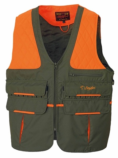 CHALECO DOBLE MORRAL CAQUI/ NARANJA "IRON" BENISPORT 712