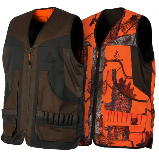 T610N - Chaleco reversible de camuflaje/verde