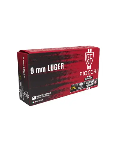 BALA FIOCCHI 9MM LUGER FMJ 124GR 