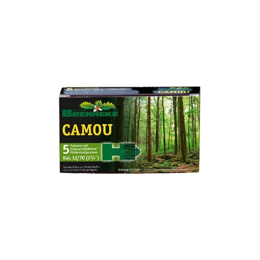 CARTUCHO BALA BRENNEKE CAL. 12/70 CAZA 28,4GR.MOD CAMOU 5 UNID.