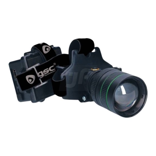 LINTERNA LED DE CABEZA CON ZOOM RECARGABLE USB 60W+1,2W