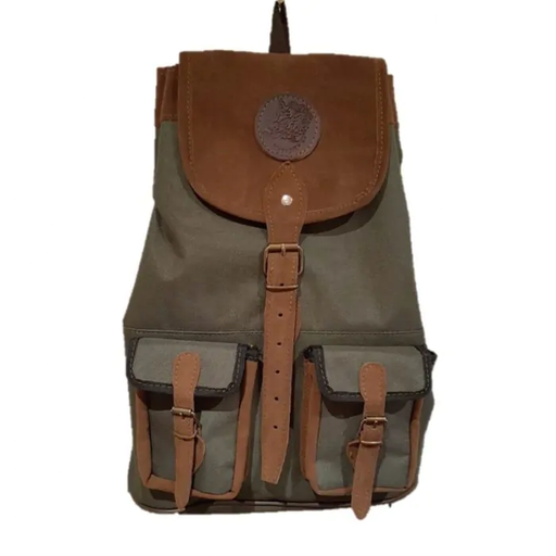 MOCHILA KAKI GRANDE 2 BOLSILLOS