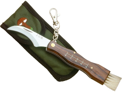 NAVAJA PARA SETAS GRANDE DE HOJA 7 CM CON FUNDA DE NYLON