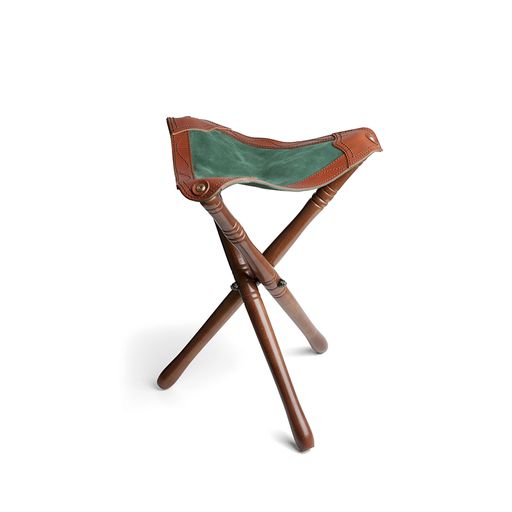 SILLA CUERO AFELPADO VERDE 70CM